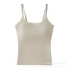 Camisola Sin Marca de Seda de Hielo Una Pieza Copa Fija Espalda Delgada Hermosa Color Sólido Transpirable Top Básico Versátil para Niñas