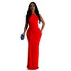 Y1295 Vestido de noche ajustado con hombros descubiertos para mujer, estilo europeo y americano, de primavera y verano, de Amazon Independent Station, transfronterizo