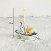 Estilo Mediterráneo Retro Velero de Madera Ancla de Hierro Timonel Barco Estrella de Mar Salvavidas Modelo de Barco Adornos Decoración