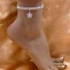 AliExpress Nuevo Artículo Tobillera de Pedrería Diamante Verano Playa Zirconia Pentagrama Tobilleras Accesorios Europeos y Americanos Tobillera
