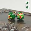 Em estoque Novo Estilo Chinês Imitação de Jade Estilo Nacional Vestido Tang Fivela Pedra Natural Feito à Mão Fivela de Contas Redondas Torthen Fivela Cheongsam Hanfu