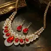 Novo terno de colar retrô exagerado transfronteiriço feminino vestido de banquete de cristal de luxo acessórios corrente de clavícula venda direta da fábrica