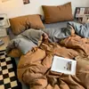 Juego de cuatro piezas engrosado clase A algodón puro ropa de cama 100% algodón funda de edredón funda de almohada sábana bajera faldón de cama dormitorio de estudiante juego de tres piezas 4