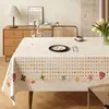 Mantel Dopamina Impermeable a Prueba de Aceite Lavable Resistente al Calor Vintage Mantel para Mesa de Comedor Lujo Ligero Gama Alta Rectangular Mantel para Mesa de Café