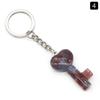 1569-amor chave pedra de cristal natural amor chaveiro coração bloqueio pingente DIY joias pendentes criativas
