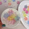 Cuentas Acrílicas Transparentes de Copo de Nieve Multicolor con Agujeros para Accesorios de Llavero DIY y Cuentas Sueltas
