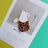 Outono e inverno novo estrela geométrica amor estampa de leopardo patch de resina diy capa de celular presilha de cabelo brinco acessório de cabelo