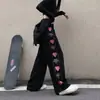 Pantalones deportivos de forro polar con cordón para mujer, otoño e invierno, nuevo diseño, estilo nicho, casual, gruesos, de pierna ancha