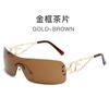 Gafas de Sol Cuadradas Sin Marco Estilo Retro Europeo y Americano de Moda para Mujer Estilo Punk Millennial Hot Girl Cyber Populares para Sesión de Fotos Callejeras
