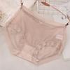 Panty Transparente de Encaje Sexy con Refuerzo Antibacteriano para Mujer, de Malla Fina para Verano, de Cintura Media