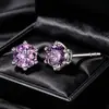 Brincos de Tarraxa com Zircônia de Seis Garras Novos Xuping para Mulheres, Design Simples Estilo Ins, Brincos Básicos Versáteis