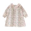 Vestido Floral de Princesa para Bebé Estilo Primavera y Otoño, Vestido de Manga Larga para Niñas Bebés para Salir, Vestido de Bebé con Certificación de Seguridad Clase A