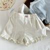 Novos Shorts Finos de Verão para Crianças Novas Calças Casuais Versáteis de Moda para Bebês Borda Fungo Shorts Externos para Meninas