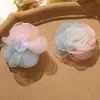 Estilo Cream Fofo de Início de Primavera Cor Color Block Organza Flores de Borda Queimada Brincos Studs DIY Presilhas Laterais Prendedores de Cabelo Acessórios de Roupa