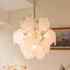 Lámpara de araña retro de Murano para sala de estar, lujo ligero para restaurante, habitación cálida y romántica, dormitorio principal, lámparas de cristal rosa