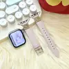 Adequado para Apple S12S98765Se Watch com Fivela de Pino de Gatinho Desenho Animado Fofo de Couro Pulseira de Pulso