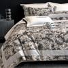 Malochi Outono e Inverno Algodão Puro Algodão de Fibra Longa Escovado Alto Padrão Luxo Leve Floral Nórdico Conjunto de Quatro Peças Nantong Têxteis para Casa Alto Padrão