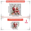 Adesivos de Natal para Janela com Tema Papai Noel Transfronteiriços, Adesivos Decorativos de Vidro para Uso Doméstico, Decalques de Vidro Eletrostáticos
