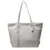 Bolsa feminina de grande capacidade 2026 novo modelo cor sólida bolsa de ombro para estudante universitário bolsa tote simples casual para o dia a dia