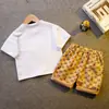 Traje de verano para bebé niños transpirable fino niño lindo ropa casual estampado completo gatito manga corta pantalones cortos conjunto de dos piezas