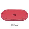 Fundo Rígido para Bolsa de Crochê 12-25cm DIY Placa de Fundo de Couro Tira de Tecido Fio Crochê Base Oval para Bolsa Fundo