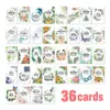 Estilo Novo Transfronteiriço 36 Cartas/Pacote Aquarela Fresca Auto-Motivação Afirmação Cartas com Texto Inspirador Cartas de Bênção de Energia Positiva