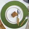 Manteles Individuales de Mesa de Comedor Tejidos de Dos Tonos, Posavasos Aislantes para Tazas de Té, Manteles Individuales Tejidos Creativos