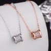 S925 prata esterlina cintura pequena colar de diamante completo fivela original elegante pingente de diamante completo TikTok pequeno livro vermelho clavícula suéter corrente
