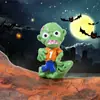 Nuevos Adornos Pequeños de Resina de Fantasma Verde Bruja Mago Casa en el Árbol para Halloween Micro Paisaje Accesorios del Festival de la Resurrección Decoración del Hogar