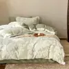Nuevo Juego de Cuatro Piezas de Terciopelo de Leche, Cubre Edredón de Felpa de Terciopelo Coral Francés Retro, Juego de Cama de Invierno de Lana de Tres Piezas