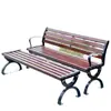 Silla de Parque Banco Exterior Banco Exterior Asiento de Ocio para Patio Madera Maciza Anticorrosiva Madera Plástica Respaldo de Hierro Silla de Fila