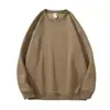 Suministro exclusivo transfronterizo: Sudadera de Algodón con Cuello Redondo para Hombre y Mujer, 320g, Corte Holgado, Hombro Caído, Color Sólido, Personalizable con Estampado, Venta al por Mayor Directa de Fábrica