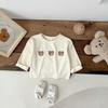 Camiseta de manga larga con cuello redondo y estampado de dibujos animados para bebés y niñas, nueva ropa de primavera y otoño, combinable con todo.
