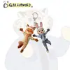 2025 Zootopia Lindo Colgante de Mochila de Judy y Nick Zorro Llavero Plano Acrílico 2D