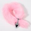 Cauda de raposa artificial multicolorida plug anal de metal brinquedos sexuais para adultos brinquedos alternativos fabricantes de plug traseiro atacado