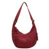 2026 Verano Nuevo Bolso de Hombro Versátil Bolso Cruzado de Viaje Nylon Lavado Retro Casual Ligero Bolso Dumpling
