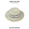 Sombrero de Paja para Vacaciones de Verano Versátil Casual Viaje a la Costa Sombrero de Sol para Mujer con Sombra Copa Plana Letra Sombrero de Playa