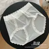 Roupa íntima Feminina de Renda Francesa Levemente Escovada, Cintura Média, Sem Costura, Macia, Amiga da Pele, Delicada, que Aderem aos Quadris, Shorts com Triângulo na Virilha de Seda de Amora