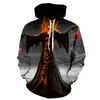 Moletom com Capuz Halloween Terror Abóbora Moda Estampa Digital 3D Moletom Hoodie cos