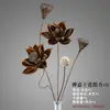 Vagens de Lótus Secas Naturais Secas ao Ar Flores Reais Decoração de Sala de Estar Arranjo de Flores Folha de Lótus Buquê Novo Estilo Zen Chinês Ornamento de Mesa