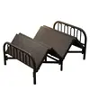 Cama plegable cama individual hogar adulto simple cama doble sin instalación dormitorio habitación de alquiler cama de tablero duro descanso para comer cama de hierro