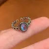 Anillos Vintage Estilo Palacio para Apilar, Anillos Únicos y de Nicho Antiguos para Dedo Índice de Mujer, Anillos Abiertos Ajustables de Alta Gama