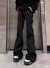 Pantalones de Pierna Ancha Micro Desestructurados de Diseño de Nicho Elegantes para Hombre y Mujer, Cruzados, de Caída Pesada, Casuales