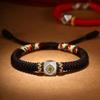 Pulsera Benmingfo Nudo Diamante Zodiaco Plata Cuerda de Mano para Hombres y Mujeres Cuentas Haoyun Cuerda Roja Benmingnian para Hombres y Mujeres