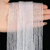 Jingdian Jewelry Contas Redondas de Cristal Branco Natural Lapidadas 234mm Contas Soltas Acessórios Semi-acabados Contas para Joias DIY Atacado