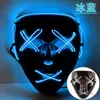 A Festa Dançante Luz Fria Máscara Luminosa Halloween Horror Fantasma Dança Rosto Inteiro Hip-Hop Máscara de Led
