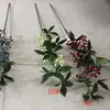 Flor artificial ramo alto fruta rica azevinho fruto baga vermelha casa casamento decoração ornamentos Ano Novo flor atacado baga