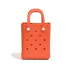 Mini Bolsa Pequeña de Playa Eva con Agujeros Bolso Cruzado Casual Bolso de Mano Impermeable Anti-Pérdida Viaje DIY Bolsa de Gelatina