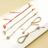 Cuerda para Llavero Semi-Terminada Nudo de Maíz Hecho a Mano DIY, Hebilla Ajustable, Colgante para Bolso, Nudo Cola de Fénix, Accesorio de Mano, Hebilla de Anillo