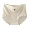 Ropa Interior de Algodón Floral para Mujer, Antibacteriana, Entrepierna Extendida, Cubre Cadera, Transpirable, Pantalones Cortos Tipo Triángulo para Niñas